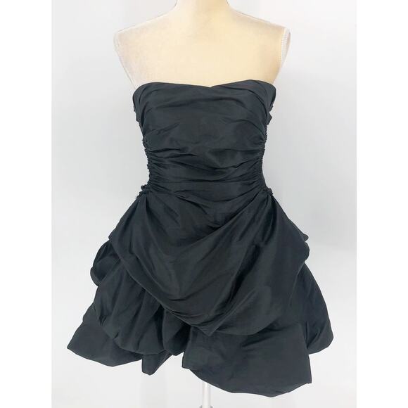 AJE Women's Daybreak Strapless Mini Dress Black Size 10 Sweetheart Neck NWT - Picture 4 of 14
